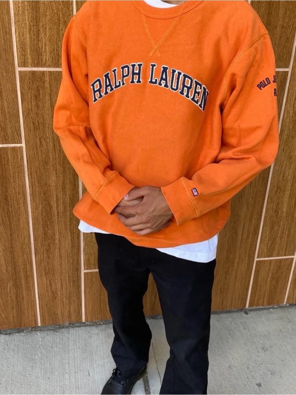 Polo Ralph Lauren Orange Logo Crewneck Sweatshirt